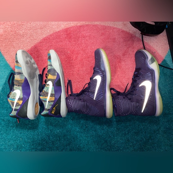Nike Kobe 9 low and Kobe 10 elite high lot of 2 - Picture 1 of 3